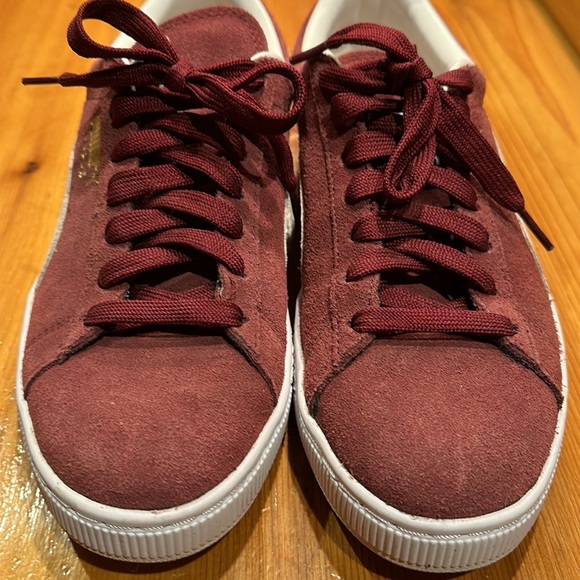 Puma Burgundy Suede Sneakers - Picture 4 of 6
